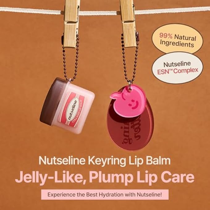 nutseline SUPER NUT COLLAGEN KEYRING LIP BALM 11ML  3-IN-1 LIP CARE KOREAN SKIN CARE, PLUMPS & FIRMS LIPS, COLLAGEN-BOOSTING, SHEA BUTTER FORMULA FOR HYDRATION & SMOOTHNESS, PORTABLE KEYRING DESIGN - Image 2